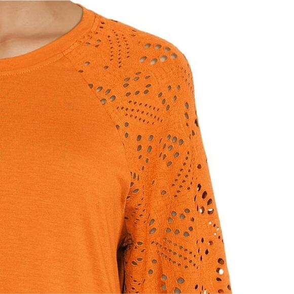 ❄️2/$5❄️[B9] Nine.Eight Women Casual Long Sleeve Round Neck Statement Pullover - Picture 3 of 5